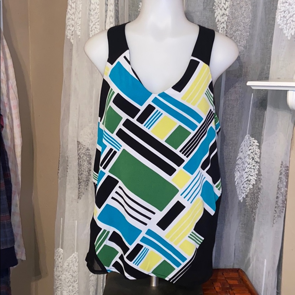 Worthington Tank multicolored blouse SZ. S